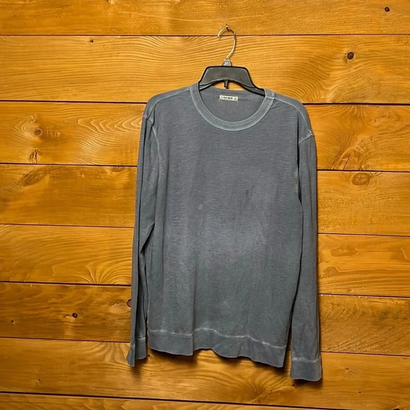 Buck Mason Men’s long sleeve shirt/sweatshirt XL blue crew neck athleisure Y2K
